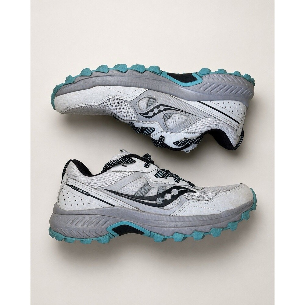 Saucony Excursion TR16 Women’s Size 8 Gray Teal Trail Running Shoes S10744-23